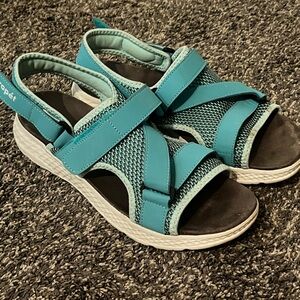 Teal Sporty Women's Sandals